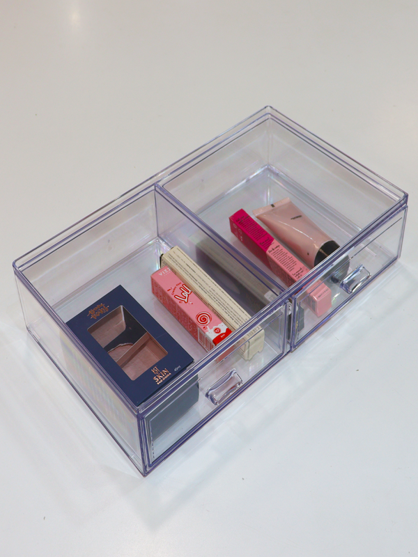 Caixa Organizadora C/2 gavetas empilhável 31,5x18,5x7cm - 1093