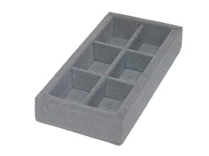 Caixa Colmeia Veludo Cinza10x20x3,5cm- 920014B