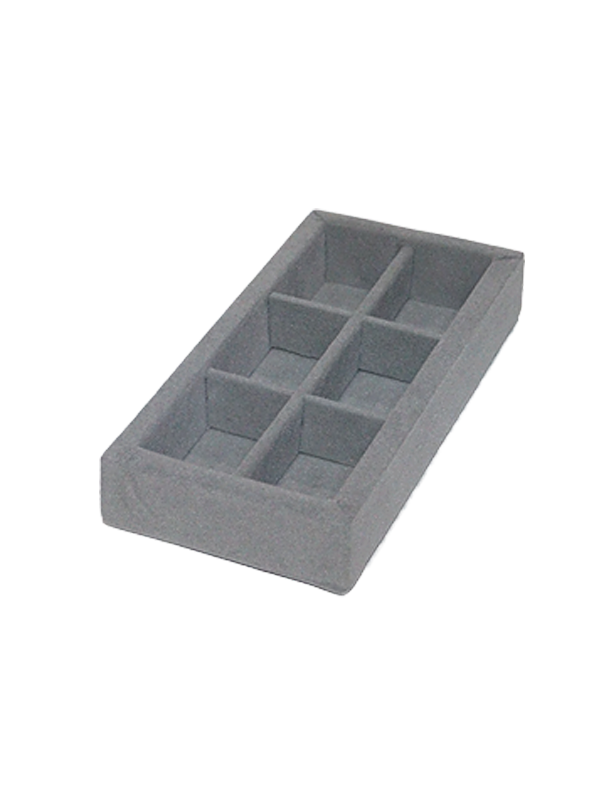 Caixa Colmeia Veludo Cinza10x20x3,5cm- 920014B