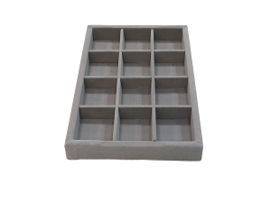 Caixa Colmeia Veludo Cinza 20X30x3,5cm - 920002B