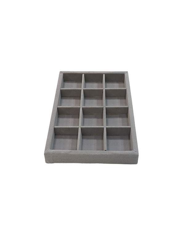Caixa Colmeia Veludo Cinza 20X30x3,5cm - 920002B