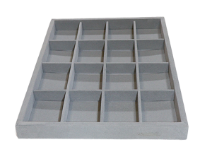 Caixa  Colmeia Veludo Cinza 30x40x3,5cm - 920005B