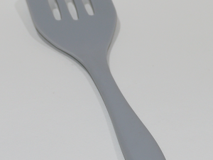 Espátula Vazada 30cm Silicone Cinza